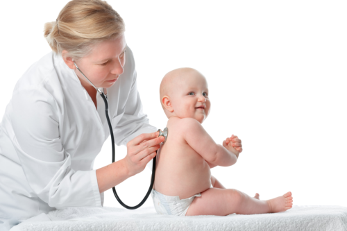 baby with a doctor